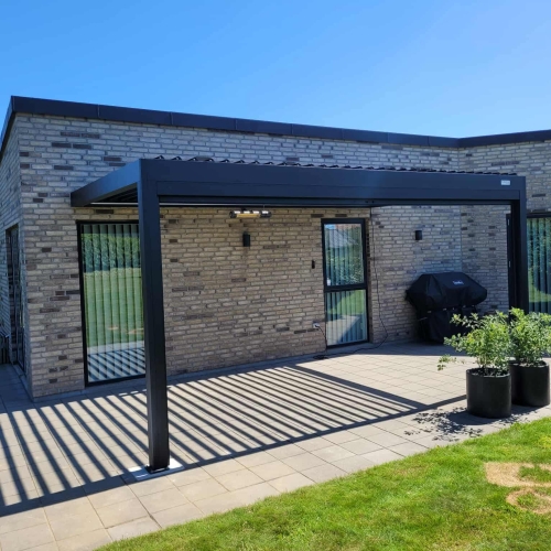 Entreprenør overdækning på terrasse